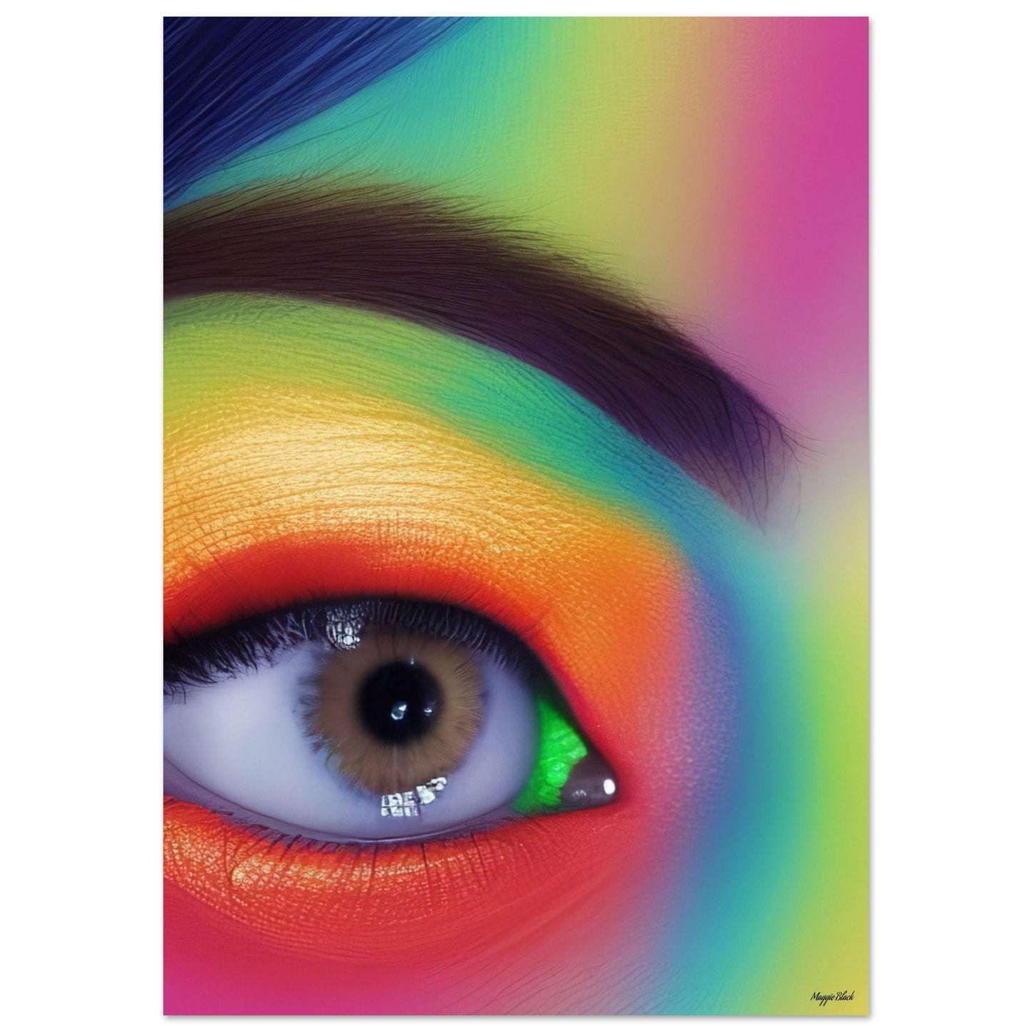 Rainbow Eye - Art Poster A1 (59.4 x 84.1 cm)