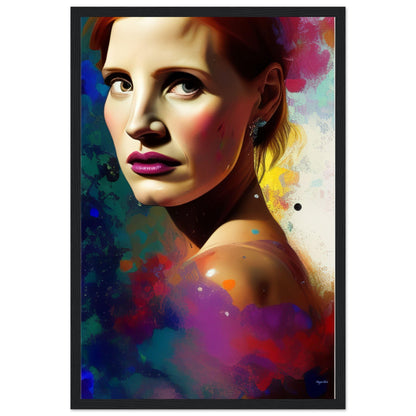 Jessica Maybe - Wooden Framed Poster 30x45 cm 12x18″ Black frame