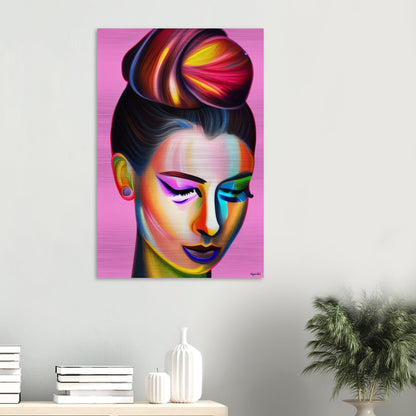 Chignon - Brushed Aluminum Print