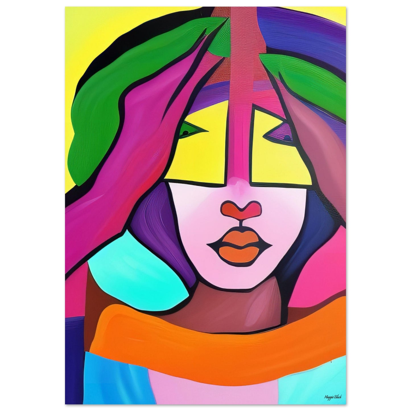 She's A Rainbow - 2 - Art Poster A1 (59.4 x 84.1 cm)