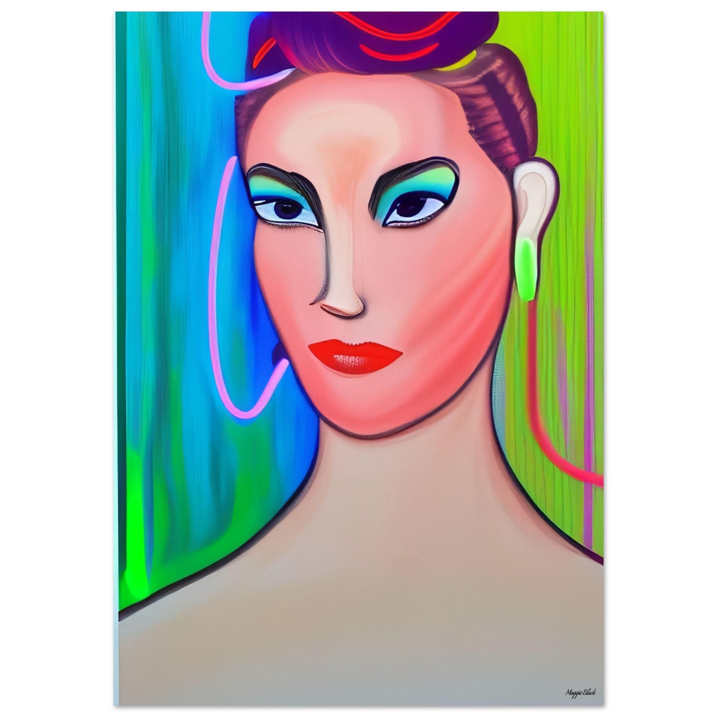 Chignon 3 - Art Poster A1 (59.4 x 84.1 cm)