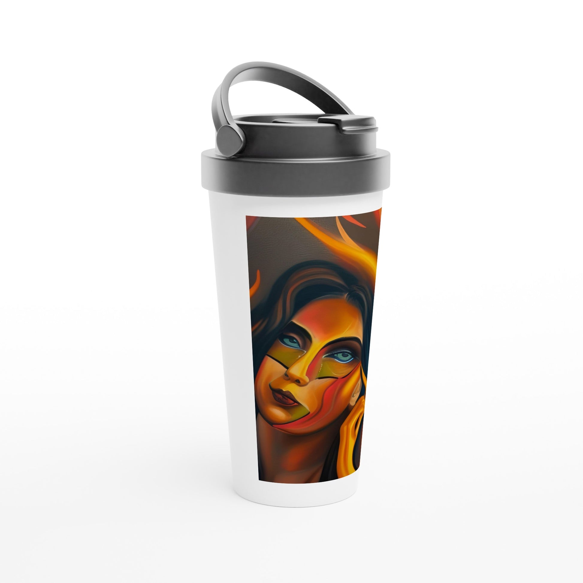 Dangerous Woman - White 15oz Stainless Steel Travel Mug Default Title