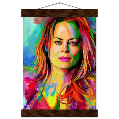 Polly - Poster with Hanger A4 21x29.7 cm 8x12″ Dark wood wall hanger