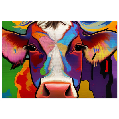 Beautiful Cow - Brushed Aluminum Print 40x60 cm 16x24″