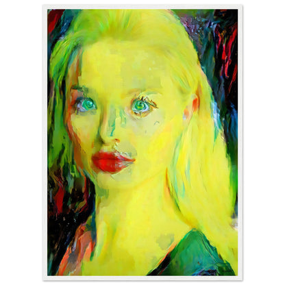 Emma 2 - Wooden Framed Poster 50x70 cm 20x28″ White frame