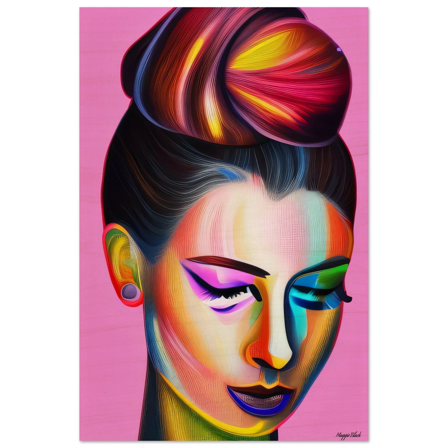 Chignon- Wood Print 30x45 cm 12x18″ 10 mm