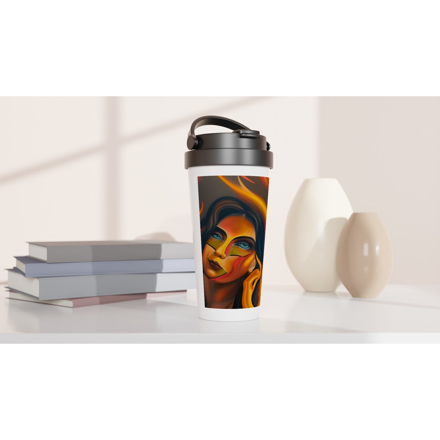 Dangerous Woman - White 15oz Stainless Steel Travel Mug