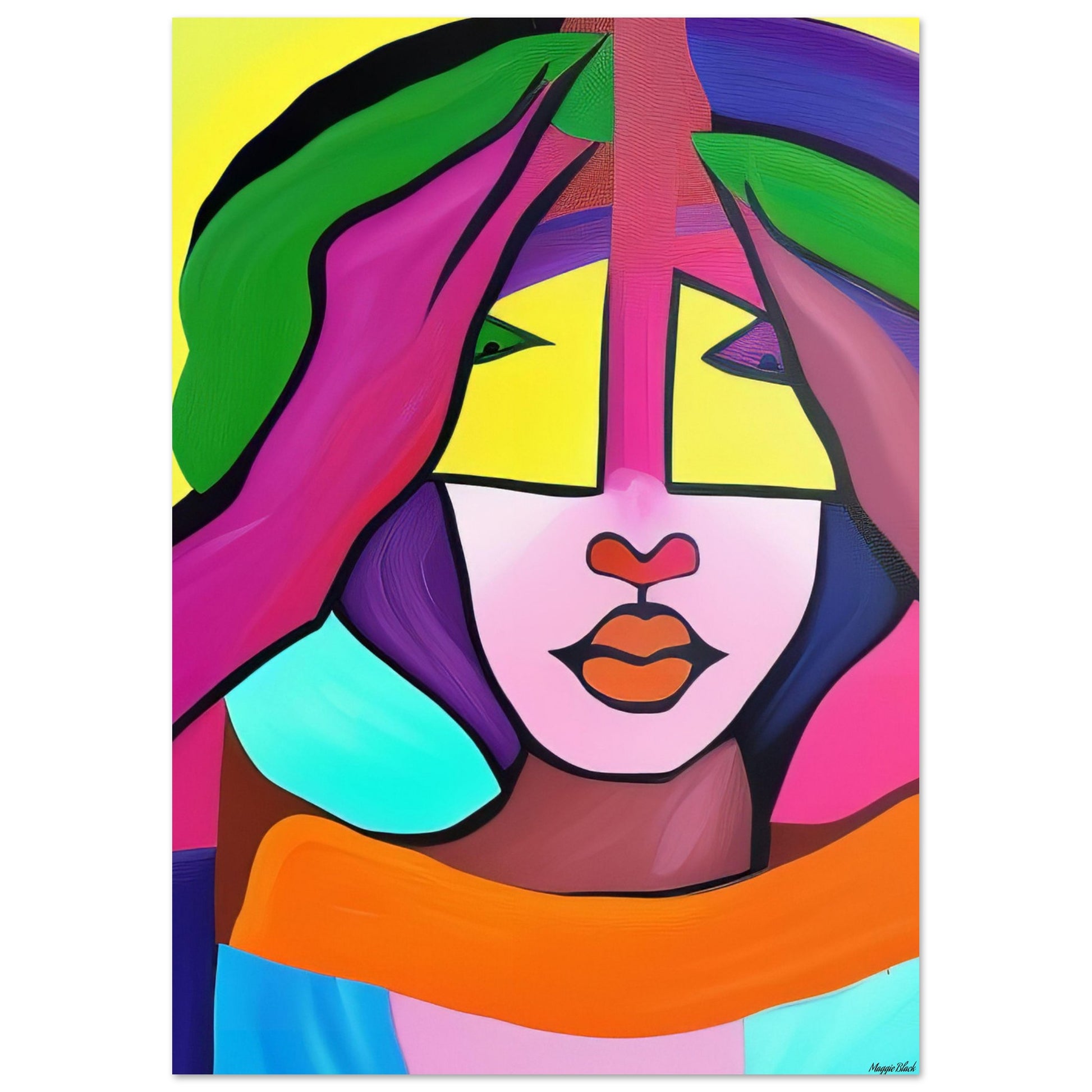 She's A Rainbow - 2 - Art Poster A4 21x29.7 cm 8x12″