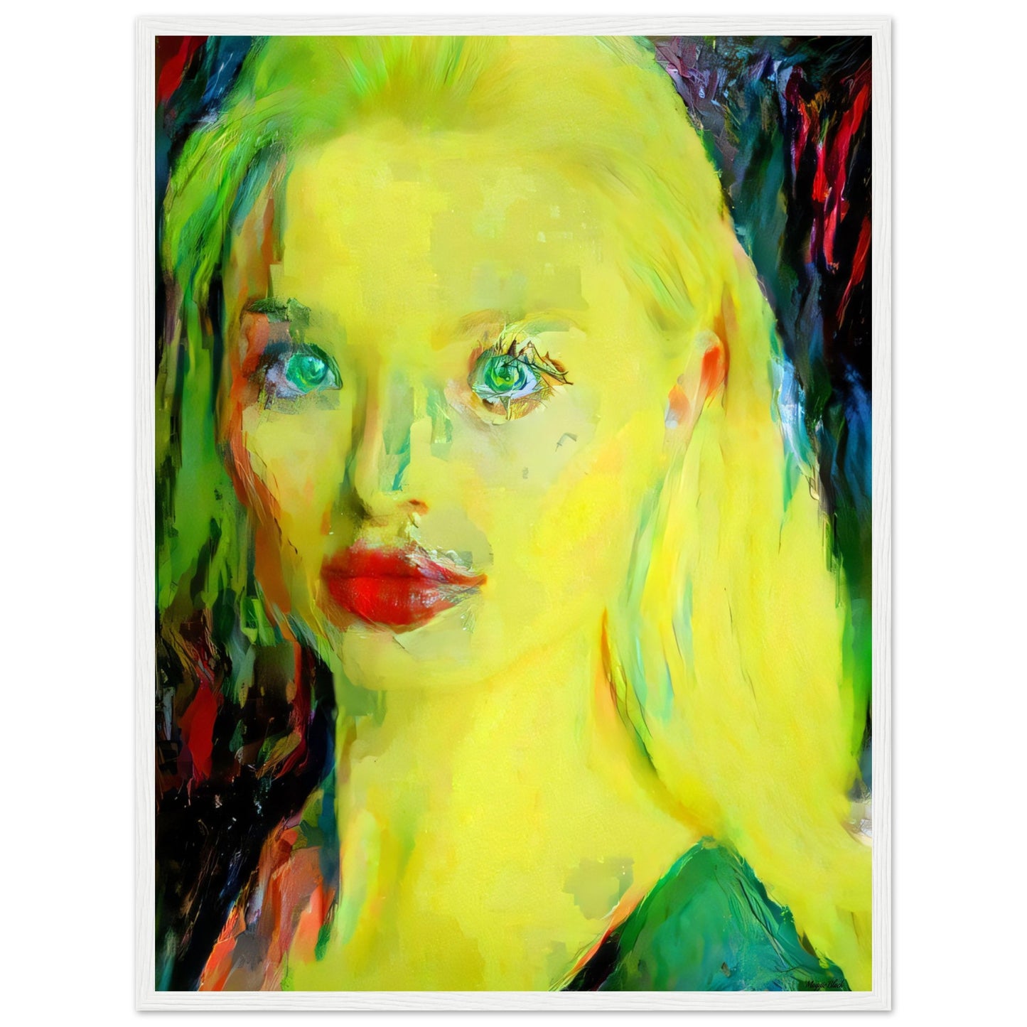 Emma 2 - Wooden Framed Poster 45x60 cm 18x24″ White frame