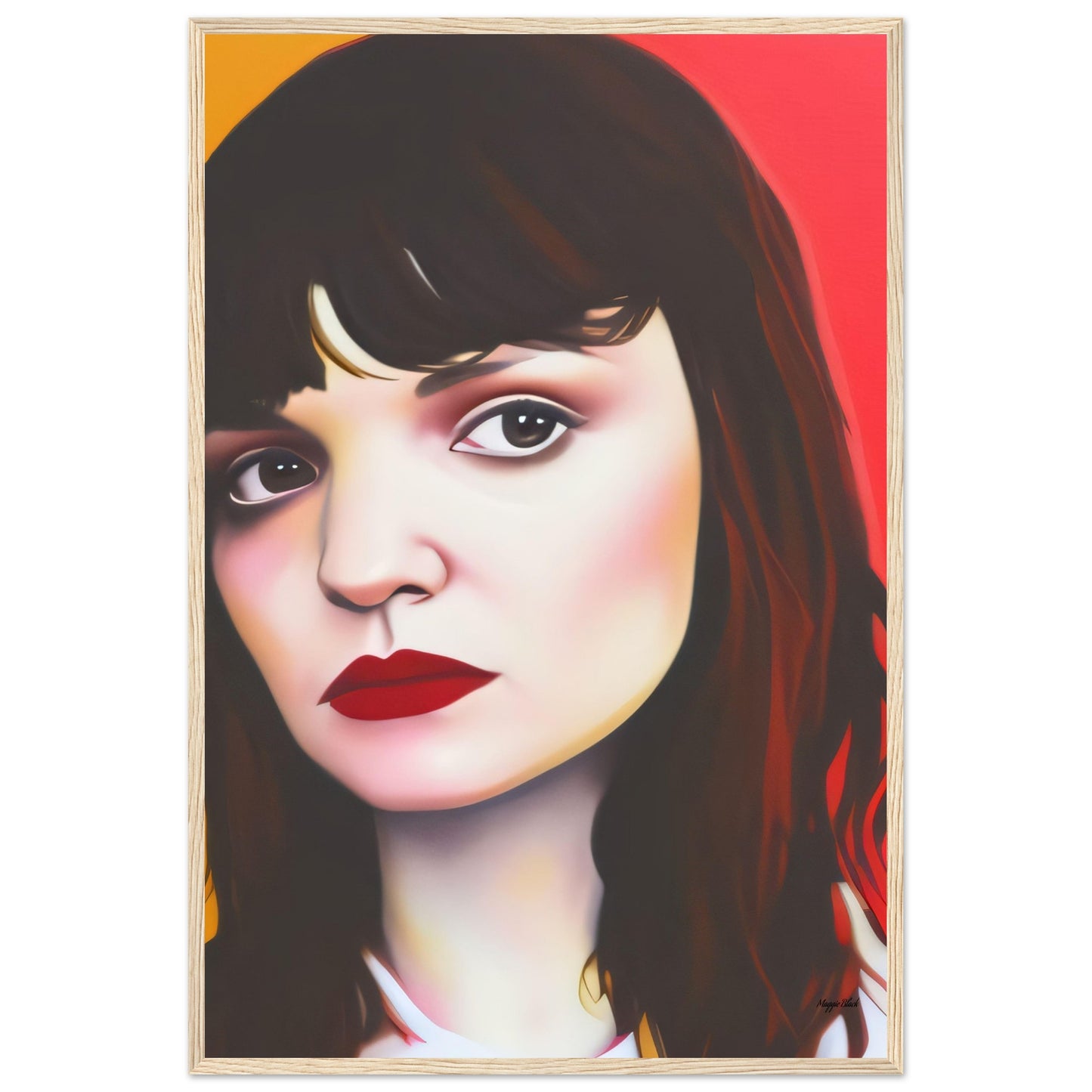 Lauren - Wooden Framed Poster 60x90 cm 24x36″ Wood frame