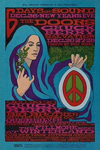 The Doors Chuck Berry & others 1967 Tour Poster - Bonnie MacLean