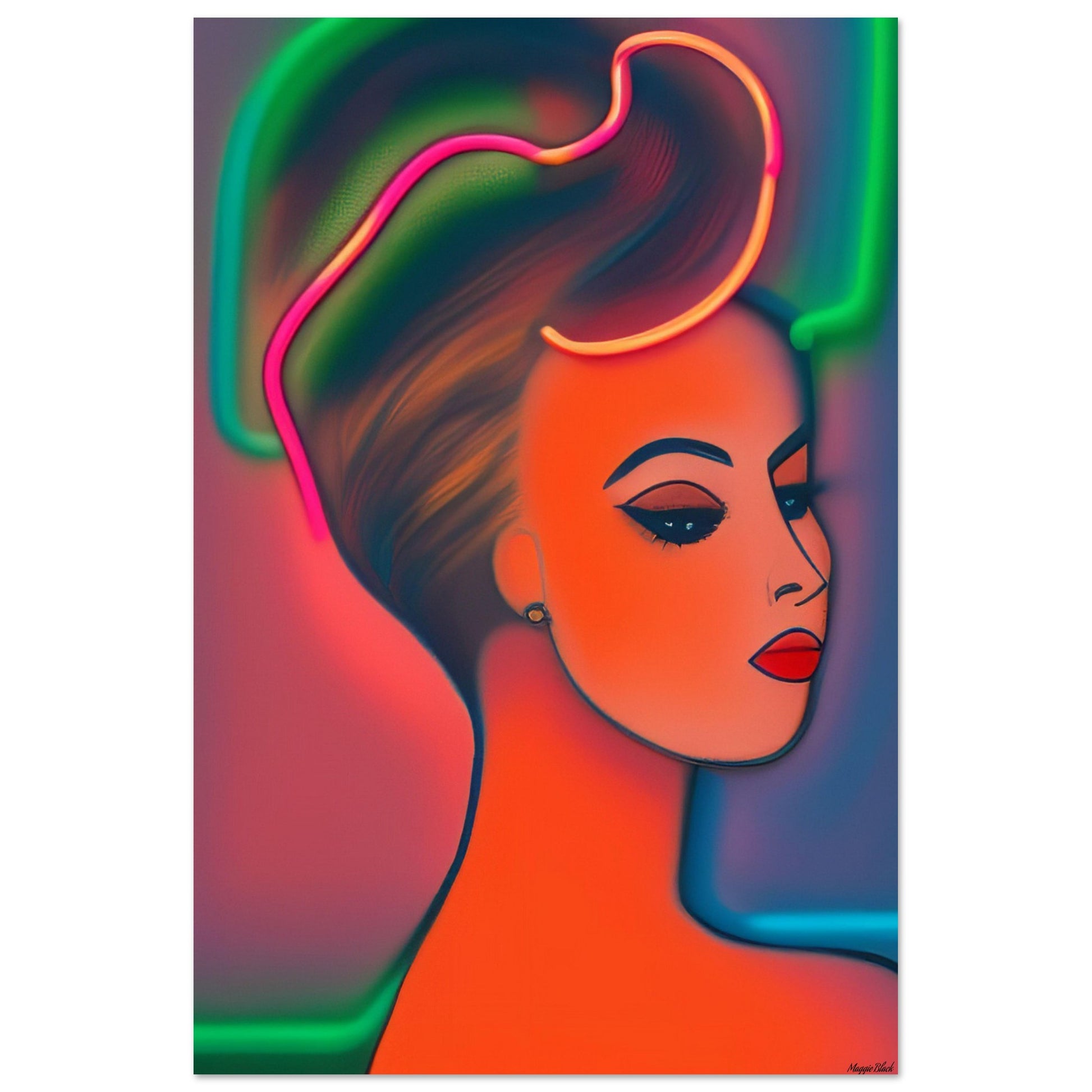 Chignon 4 - Foam Portrait 20x30 cm 8x12″ black