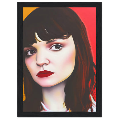 Lauren - Wooden Framed Poster A4 21x29.7 cm 8x12″ Black frame