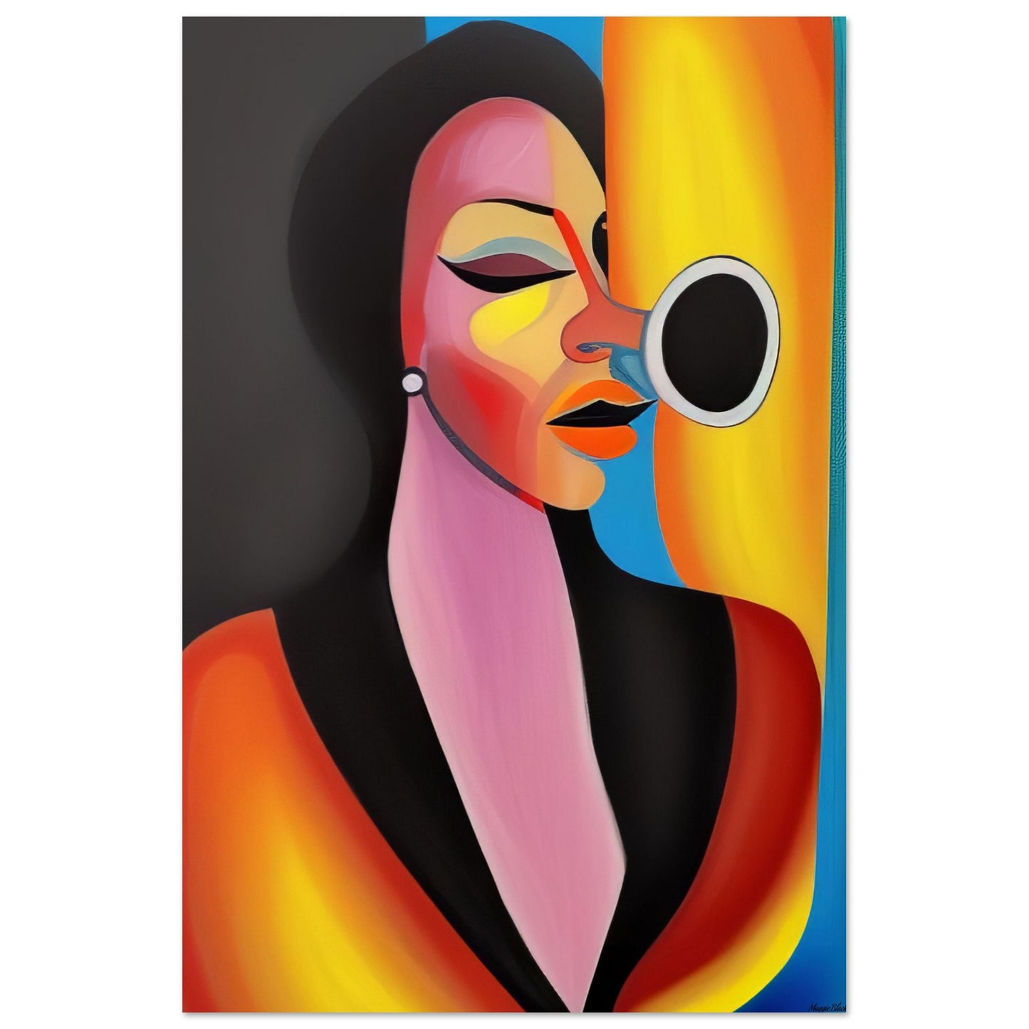 She Bop - Foam Portrait 20x30 cm 8x12″ black