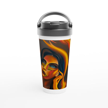 Dangerous Woman - White 15oz Stainless Steel Travel Mug