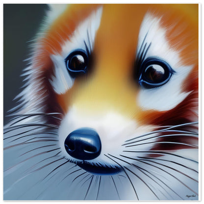 Red Panda - Foam Square 50x50 cm 20x20″ white