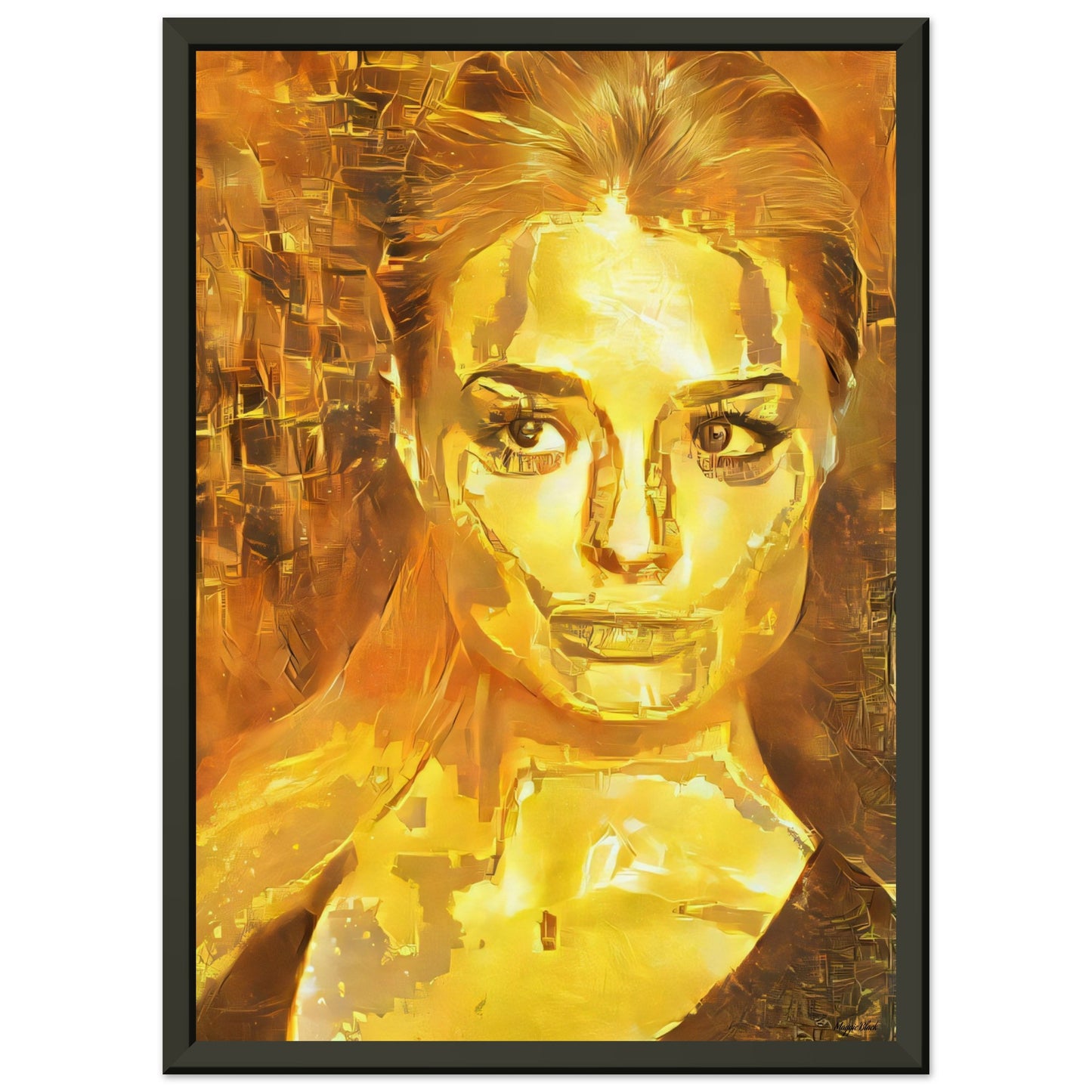 Golden - Metal Framed Poster A4 21x29.7 cm 8x12″