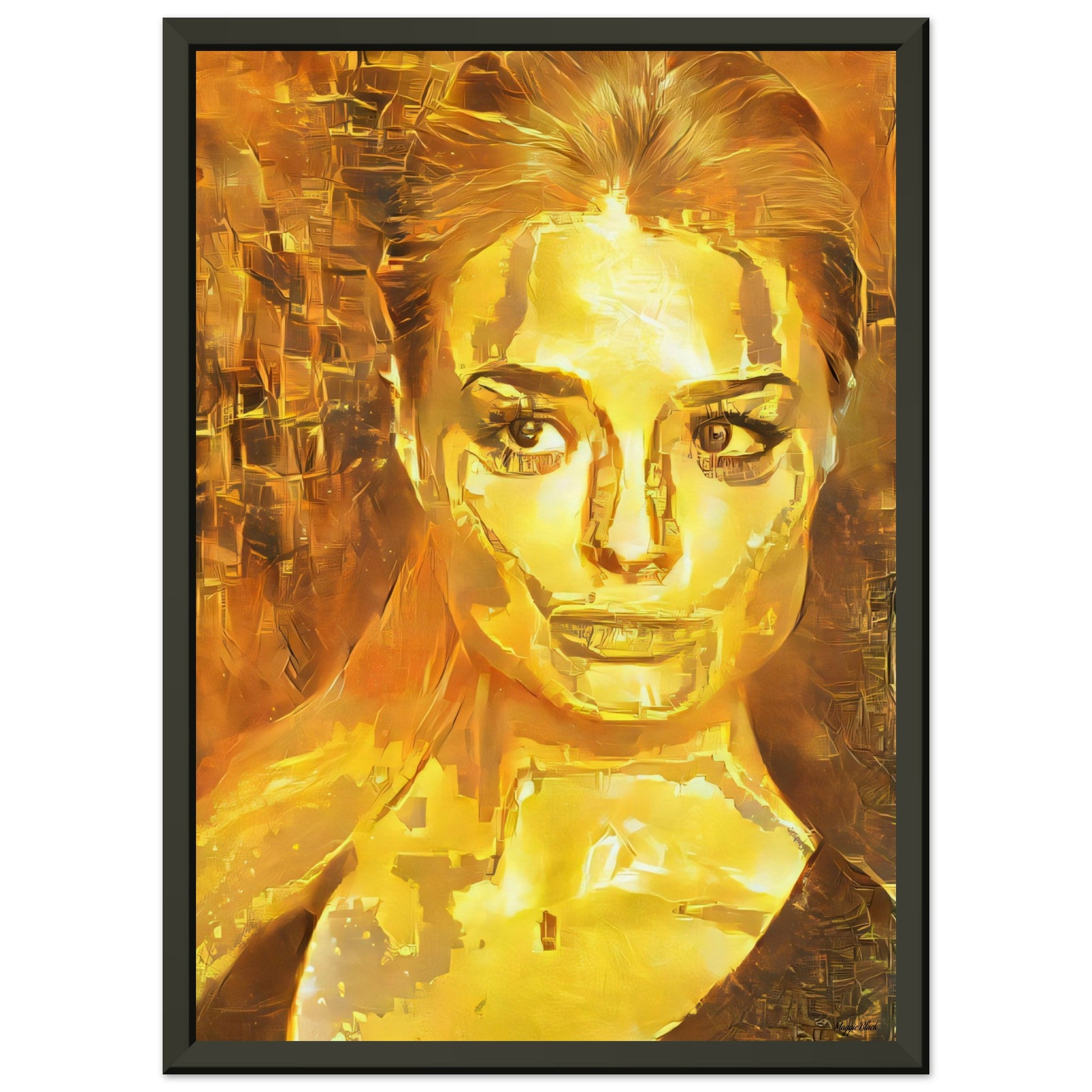 Golden - Metal Framed Poster A4 21x29.7 cm 8x12″