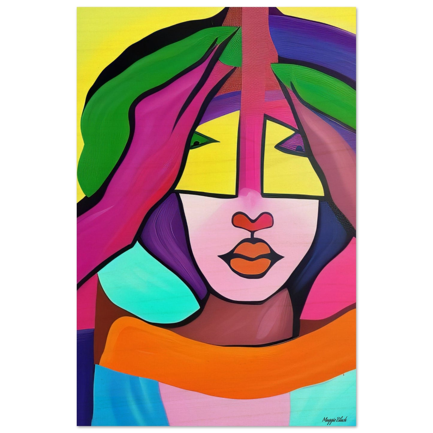 She's a Rainbow - 2 - Wood Print 20x30 cm 8x12″ 10 mm