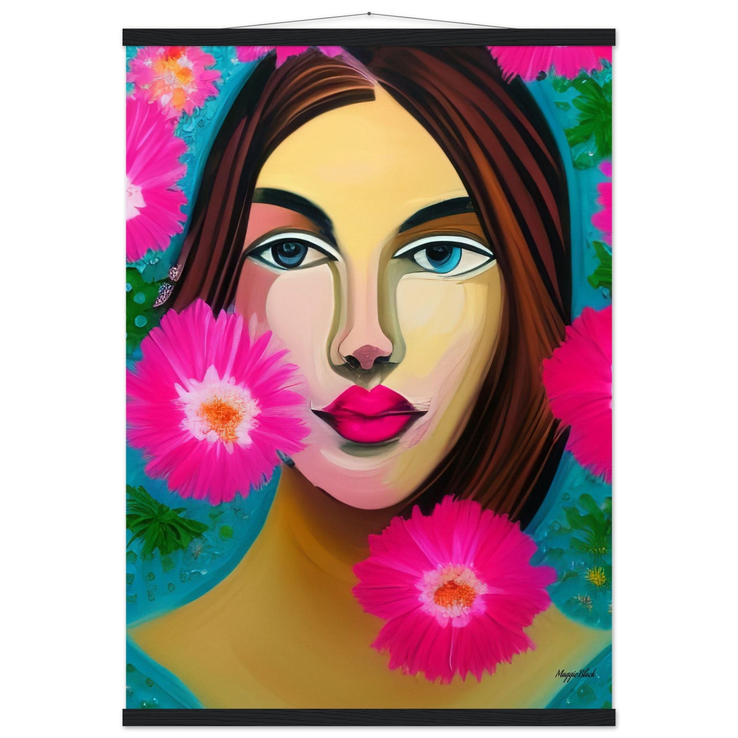 I Need to Start a Garden - Art Poster with Hanger A1 (59.4 x 84.1 cm) Black wall hanger