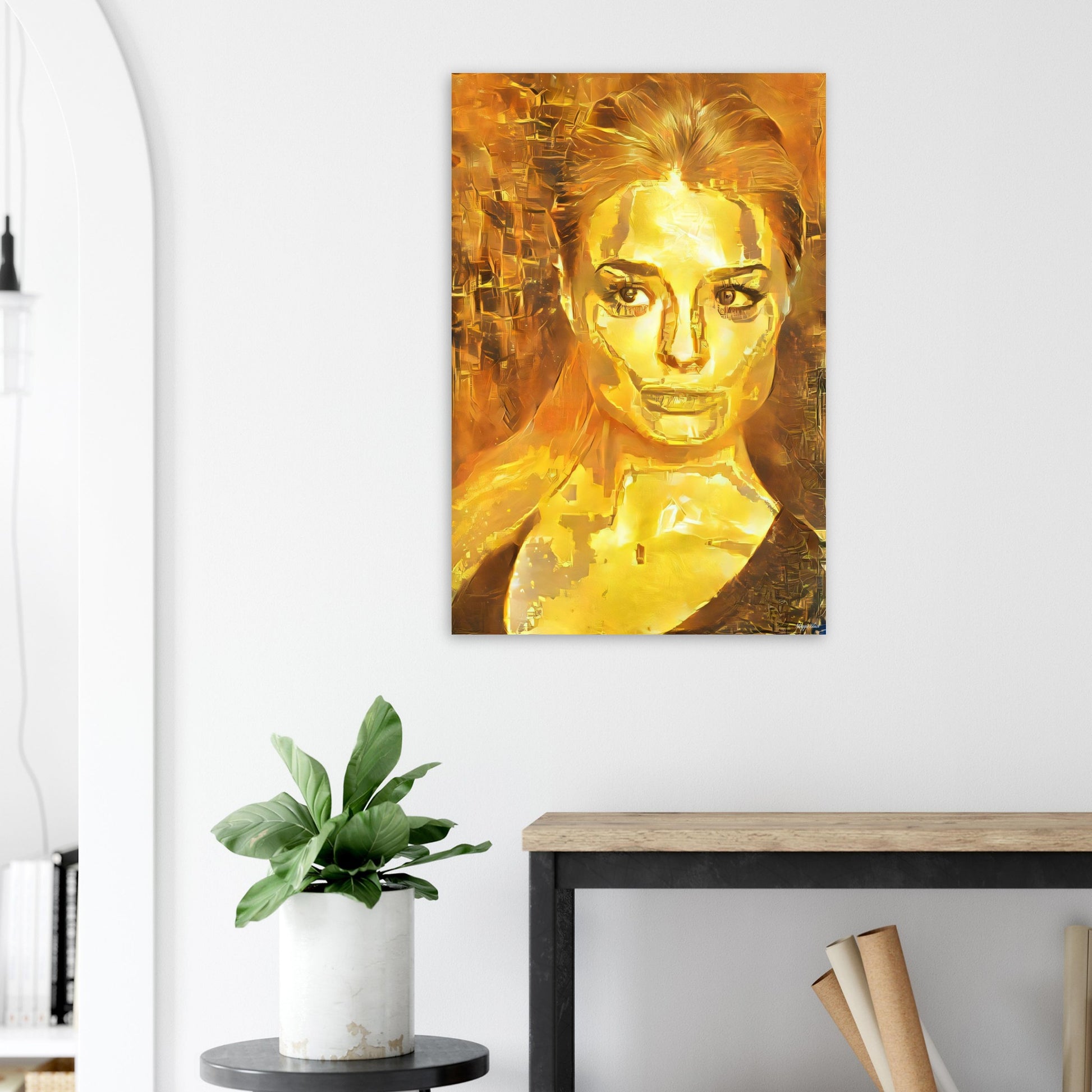 Golden - Aluminum Print