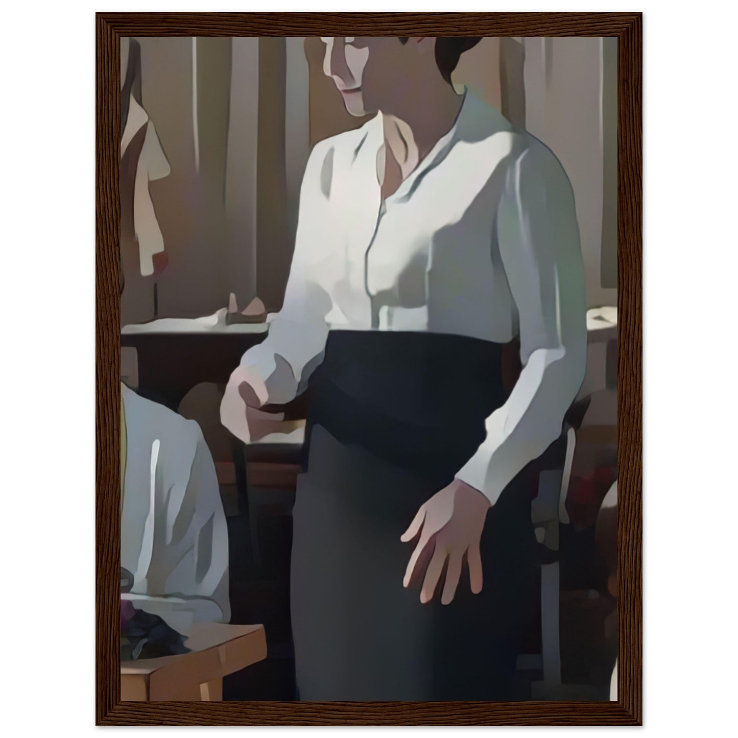 The Seamstress - Wooden Framed Poster