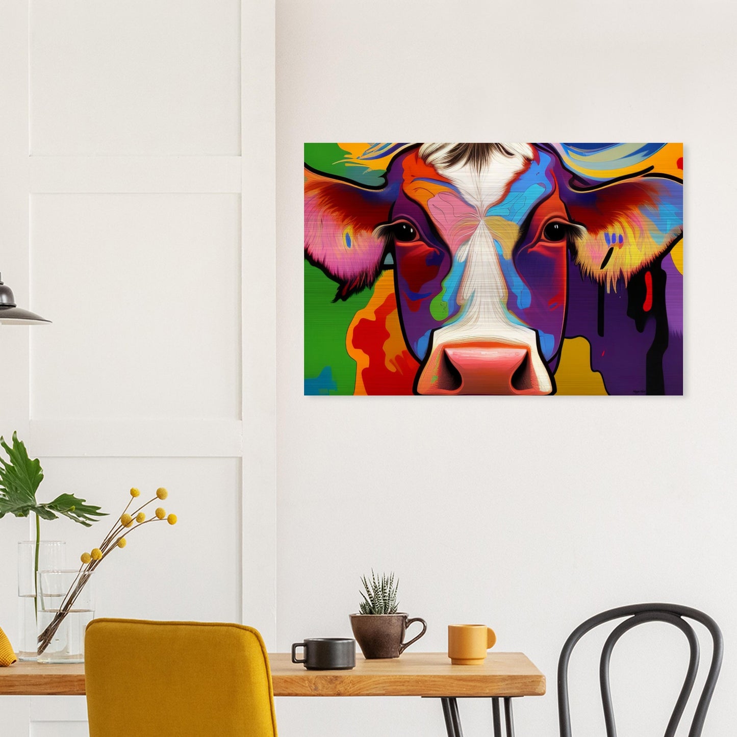 Beautiful Cow - Brushed Aluminum Print