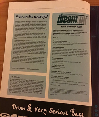 dream.uk Magazine - Issue 1 - October 1998