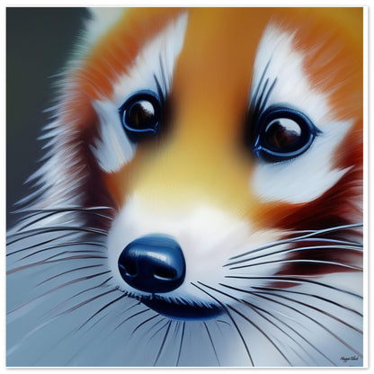 Red Panda - Foam Square 60x60 cm 24x24″ white