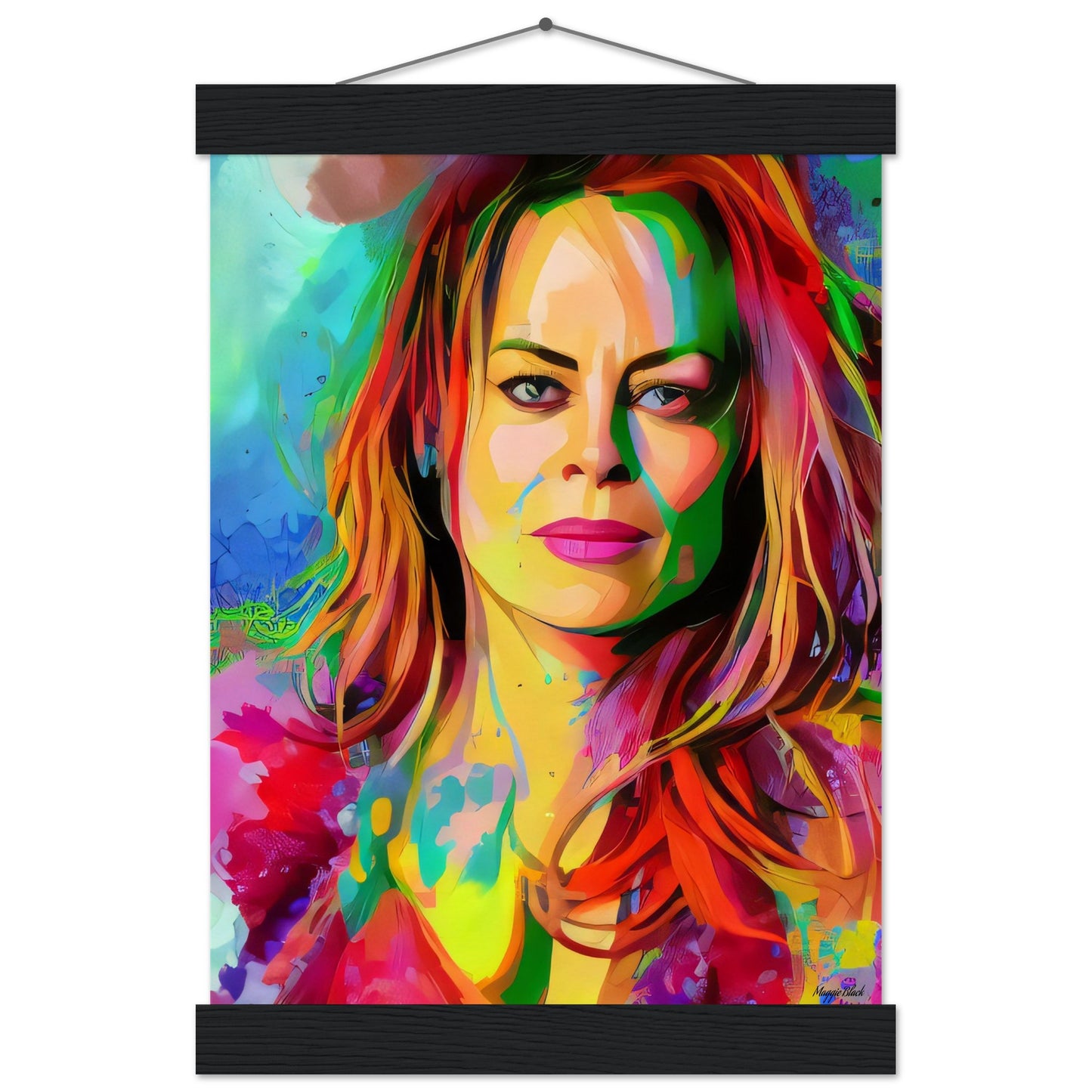 Polly - Poster with Hanger A4 21x29.7 cm 8x12″ Black wall hanger