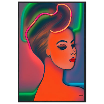 Chignon 4 - Wooden Framed Poster 60x90 cm 24x36″ Black frame