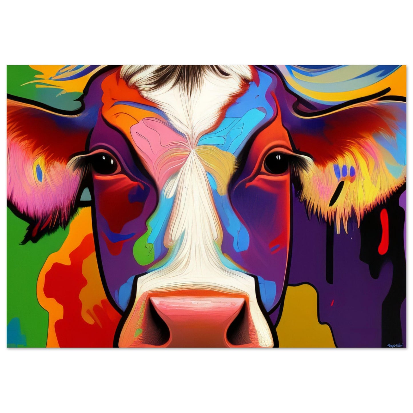 Beautiful Cow - Art Poster A4 21x29.7 cm 8x12″