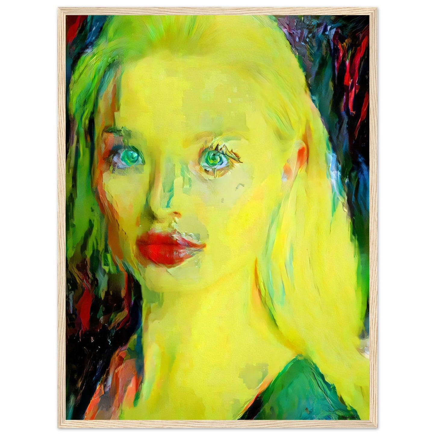 Emma 2 - Wooden Framed Poster 45x60 cm 18x24″ Wood frame