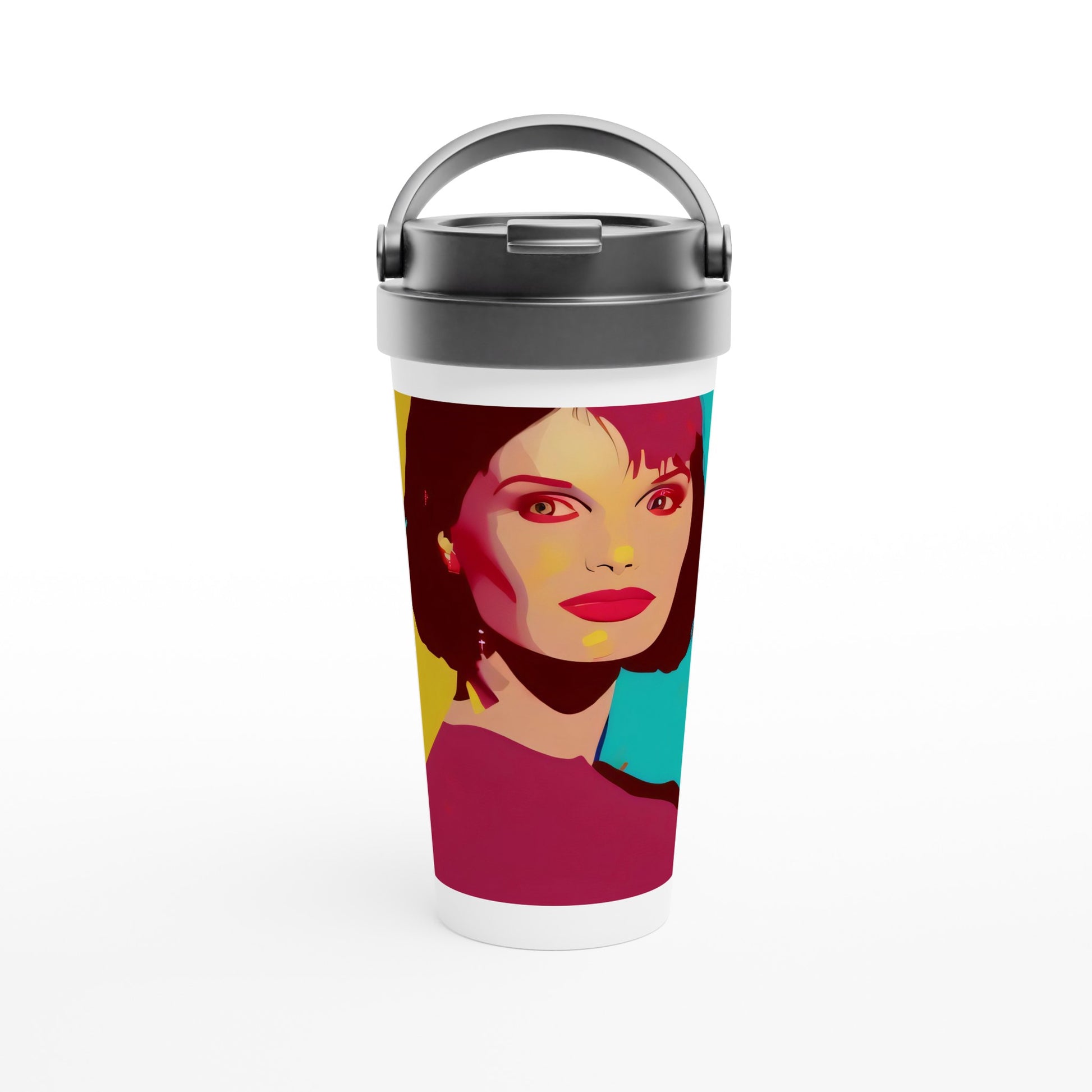 Sophie Maybe - White 15oz Stainless Steel Travel Mug