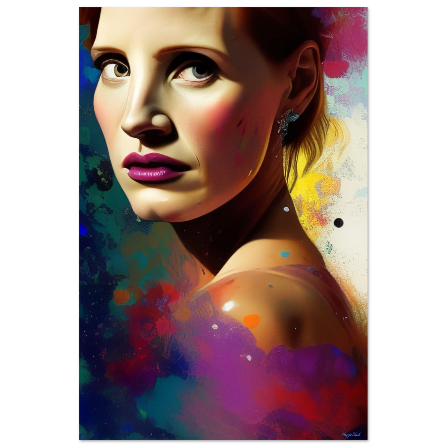 Jessica Maybe - Foam Portrait 30x45 cm 12x18″ black