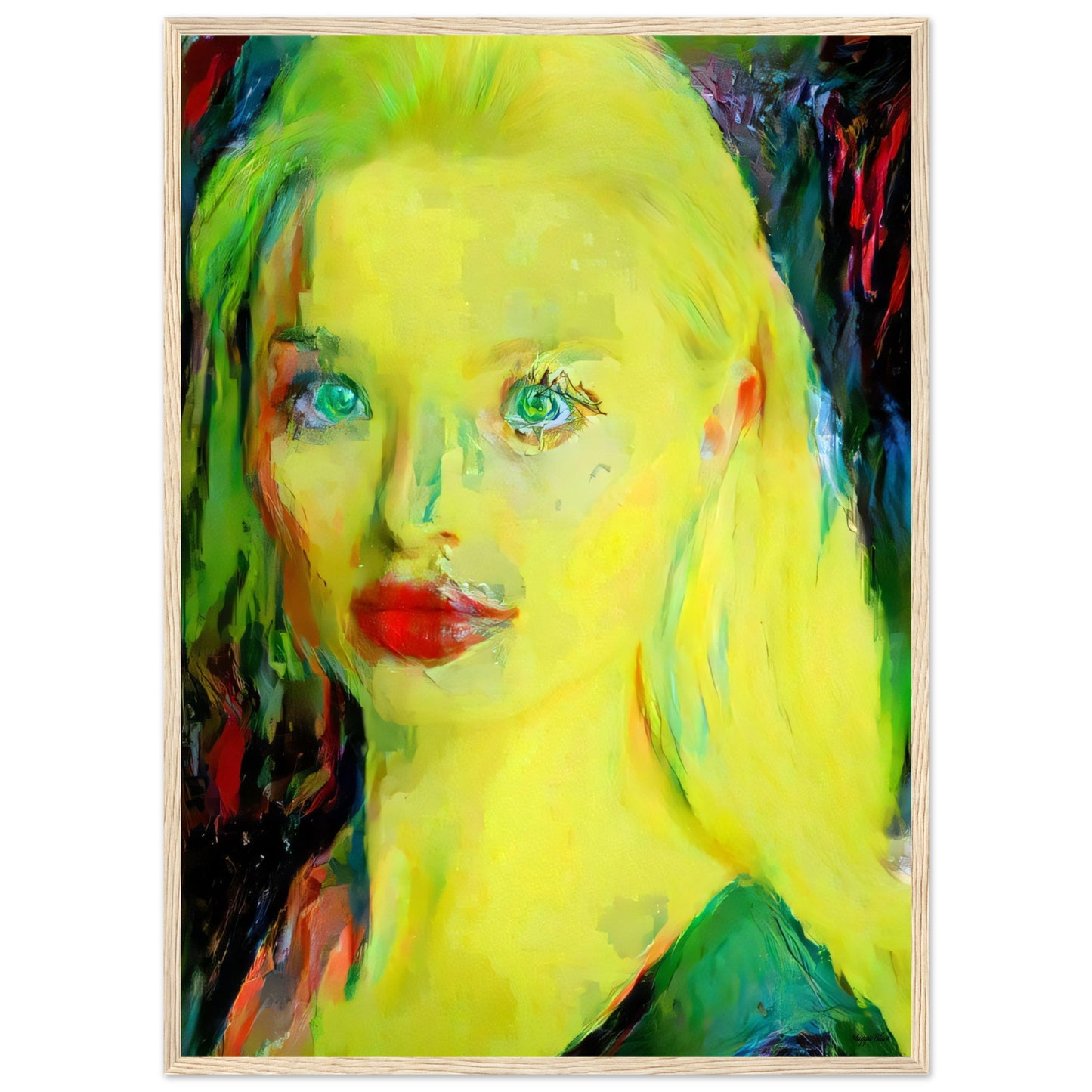 Emma 2 - Wooden Framed Poster 50x70 cm 20x28″ Wood frame