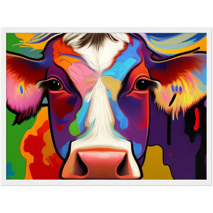 Beautiful Cow - Wooden Framed Poster